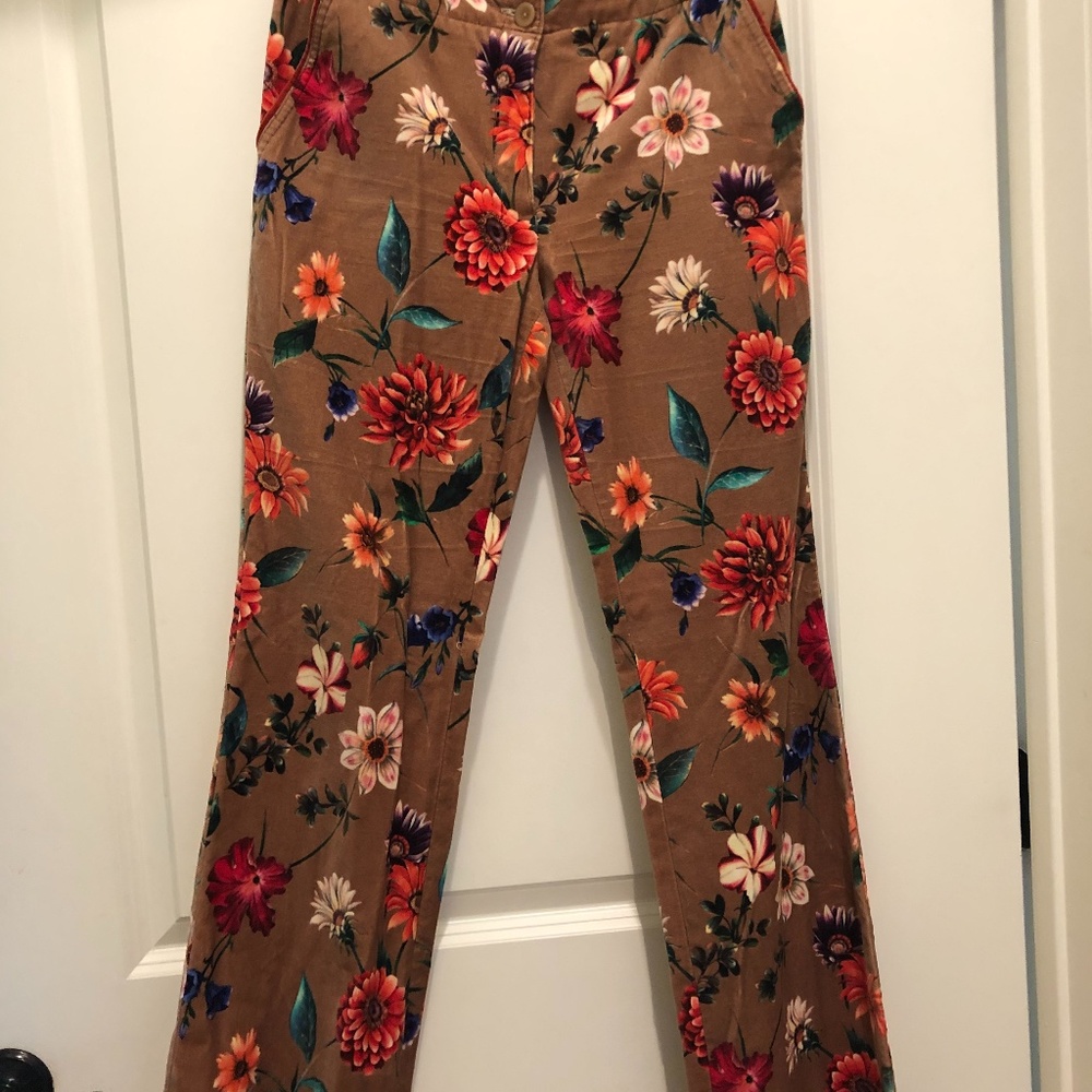 Oilily velvet floral pants